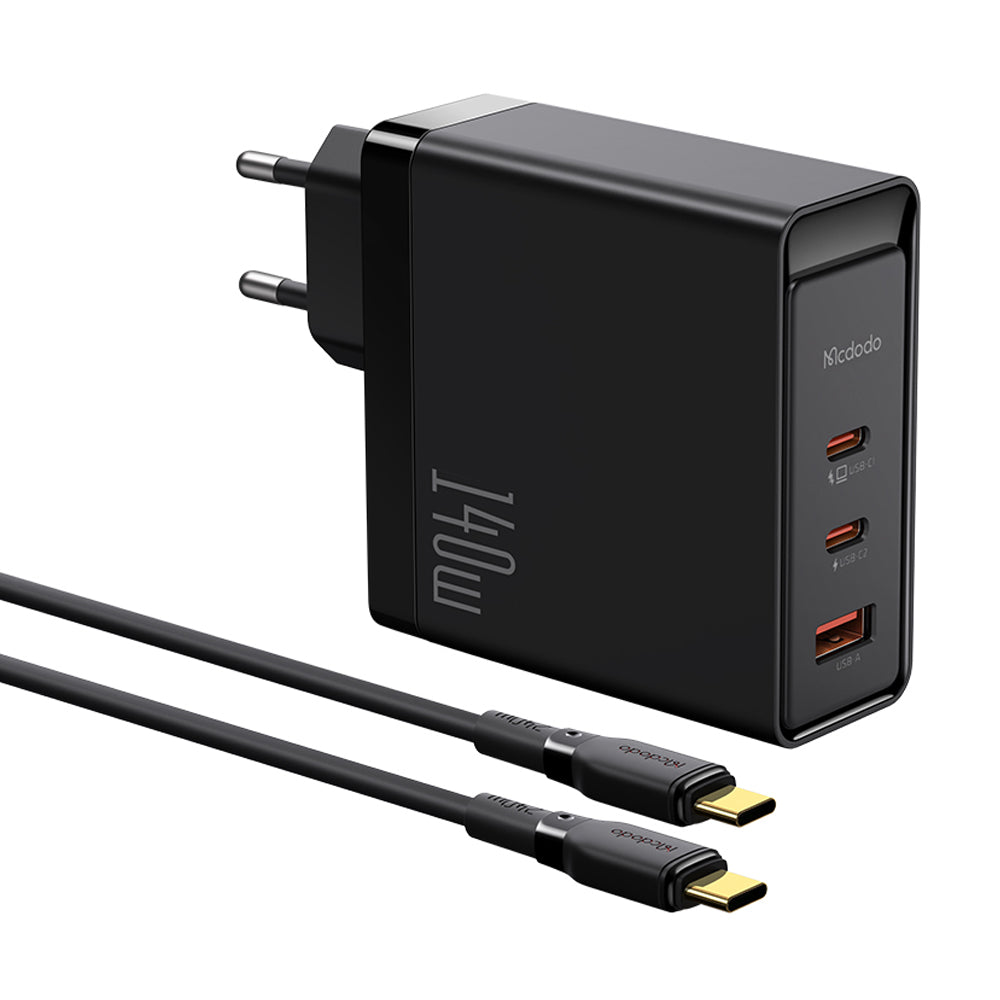 MCDODO CH-29 MDD 140W GaN 5 3 Ports Type-C to Type-C Charger Fast Charging Phone Wall Charger Adapter MCDODO CH-29 MDD 140W GaN 5 3 Ports Type-C to Type-C Charger Fast Charging Phone Wall Charger Adapter